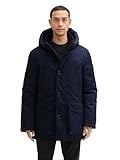 TOM TAILOR Herren 1041321 Arctic Winterpaka mit Abnehmbarer Kapuze, 10668-Sky Captain Blue, M