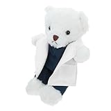 YARNOW Bär Plüschtier Niedlicher Arztbär Weißem Arztmantel Kuscheliges Stofftier für Medizinstudenten Ärzte und Perfektes und Kreative Deko für Zuhause