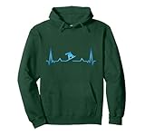 Snowboarder Herzschlag Snowboarden Herzlinie Schnee Geschenk Pullover Hoodie