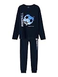 NAME IT Jungen NKMNIGHTSET Dark Sapphire Football NOOS Schlafanzug, 98/104