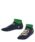 FALKE Unisex Kinder Koala Friends K SN Baumwolle kurz Gemustert 1 Paar Sneakersocken, Blau (Space Blue 6116), 35-38