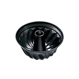 Zenker Gugelhupfform Ø 22 cm, Kuchenform stabil & beschichtet, für saftigen Gugelhupf, runde Backform mit Antihaftbeschichtung, Menge: 1 Stück, Schwarz, 8.66'
