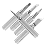Ipetboom 5 Stück Teiliges Lötspitzen Lötkolben Serie mit Konischen Meißel Rundspitzen Langlebig und Präzise für Elektronikreparaturen DIY projekte und Leiterplattenlöten Geeignet