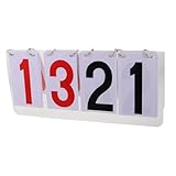 ibasenice Anzeigetafel Punktezähler Basketball Sport Punktezähler Tischtennis Anzeigetafel Umklappbar Tragbare Tischanzeigetafel Manuelle Umklappbare Aus PVC