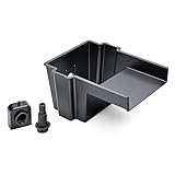 Pontec PondoFall, schwarz - Quellelement, Auslauflippe für Bachlauf und Wasserfall, Wasserdurchflussmenge 1000-4000 l/h