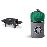 Enders® Gasgrill URBAN, Tischgrill, Grillen-, Kochen- und Backen Funktion & 5119 Style 5kg Green Gasflaschenhülle, Grün, 5 kg