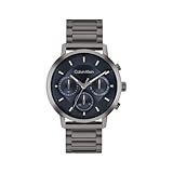 Calvin Klein Multi Zifferblatt Quarz Uhr für Herren Kollektion Gauge mit Schwarzes Edelstahlarmband - 25200495