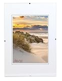 KM FOTO Rahmenlose Bildhalter Glasbildhalter Bilderrahmen Cliprahmen Klarglasrahmen Fotopräsentation: Format: 50x70