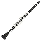 Classic Cantabile CLK-20 Kunststoff Klarinette (deutsche Giffweise, 20 Klappen, 6 Ringe, Ebonit Korpus, inkl. Koffer und Putztuch)