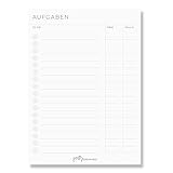 To Do Listen Block mit Prioritäten und Fälligkeitsdatum für alle Aufgaben - passend für A5 Notizbuch, minimalistisch & modern, nachhaltig in Deutschland hergestellt von prettyORGANIZED