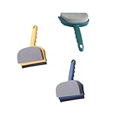 IWOWHERO 3 Stück Teiliges Glasreinigungsset mit Schwamm und Gummi Multifunktionale Küchen Badbürste für Fenster Spiegel Duschwände Langlebiges Pp Material Starke Reinigungsleistung für