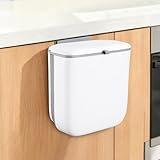 Cexovo Mülleimer Hängend für Küche,Küchenmülleimer mit Deckel 10L,Faltbare Mülleimer,Aufhängbarenzum Küchenabfalleimer,Küche Abfalleimer,hängende Abfallsammler für Küche,Badezimmer