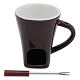 Großkapazität Keramik Fondue Becher Set, Isoliertes Fondue Cup -Set, Gute Verarbeitung für Fondue -Abendessen, Keramikmaterial für Pralinen, Käse und Andere Köstliche Zutaten