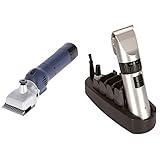 Kerbl 181881 FarmClipper Akku2 Pferd, 2 Akkus, 31/15 Z. & 18180 Akku-Schermaschine Onyx inkl. Zubehör ,