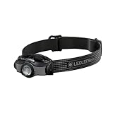 Ledlenser MH3 Outdoor Stirnlampe LED, Schwarz/Grau, 200 Lumen, fokussierbar, Leuchtweite 130m, Leuchtdauer bis 35h, Metallclip, inkl. Batterie, Kopflampe