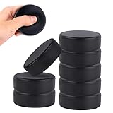 PEUTIER 8St Eishockey Pucks, Durchmesser 7,5cm / Dicke 2,5cm, Leicht Schaumstoff Hockey Pucks für Übung und Klassisches Training, Indoor (Schwarz)