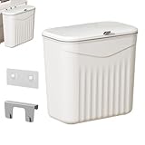 Generico Wandmontierter Abfalleimer mit Deckel | Abfalleimer, modernes Badezimmer und Büro an der Wand | Hängekorb mit Lid für einfache Entsorgung und Geruchskontrolle