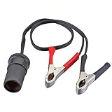 KFZ Adapter Steckdose - Batterieklemmen Adapter Zigarettenanzünder | Krokodilklemmen für Autobatterie KFZ Adapter 12V/24V Zigarettenanzünder Steckdose Adapter Steckdose Verlängerung