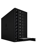 ICY BOX Type-C oder Type-A USB 3.1 Gen 2 Externes Single System für 10x 3,5 Sata Laufwerke, EasySwap, 140 mm Lüfter, Super Kühlung, IB-3810-C31