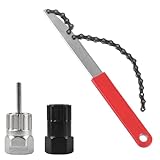 WangLaoWu Fahrrad Kettenpeitsche mit Zahnkranzabzieher, Ketten Peitsche und Ritzelabzieher, Fahrrad Kassette Abzieher Werkzeug, Kassettenabzieher Fahrradwerkzeug für 7, 8, 9, 10, 11, 12 Fach Kassette