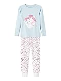 NAME IT Mädchen Nkfnightset Real Teal Unicorn Noos Pajama Set, Cool Blue, 146-152 EU