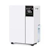 Fwoueot 16L/24h Luftentfeuchter Elektrisch, Raumentfeuchter mit Kompressor,Entfeuchter für Räume bis zu 45m² (120m³), Automatische Abtauung, 3 Modi, 24h Timer, Großer Tank 2L Mit Rädern,Schlafzimmer