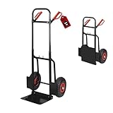 DIVID® Klappbare Sackkarre max. 200Kg, Stahl, ergonomisch Transporter für Umzüge, Lager und Einkäufe (Schwarz)