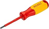 HAZET VDE-Schraubendreher 811KV-T25, T25 TORX, mit Schutzisolierung bis 1000V, Schlagkappe, Anti-Wegroll-Design, Farbcodierung