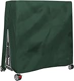 EudoER Tischtennisplatte Abdeckung 420D Oxford Wasserdichtes Gewebe Ping Pong Tisch Abdeckung Outdoor Tischtennistisch Schutzhülle, 185 x 165 x 70cm (Grün)