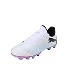 PUMA Fussballschuh Unisex Kinder, Puma White Puma Black Poison Pink, 37 EU