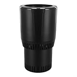 babominimer Elektrischer Kühl- und Heizbecher für Auto und Zuhause, 12 V, mit Netzadapter, tragbarer Getränkekühler aus Aluminiumlegierung für Getränkedosen, Schwarz