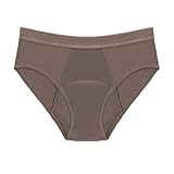 Generico Menstruations-Slip für Damen, kurvig, elegant, aus Eis, Unterhose für Damen, Kostüm, waschbar, Unterhose für Damen, weich, einfarbig, saugfähig, brasilianisch, Schwimmen, Baumstämme, Kaffee,