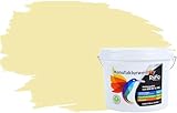 RyFo Colors Bunte Wandfarbe Manufakturweiß Sorbetgelb 3l - weitere Grau Farbtöne und Größen erhältlich, Deckkraft Klasse 1, Nassabrieb Klasse 1