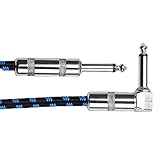 CFTGIW Gitarren-Rauschunterdrückungskabel, Schwarz, Blau, Kupferkern, Gitarren-Instrumentenkabel für den Heim-Bühnengebrauch, 3 Meter und Gitarrengitarre Besteht aus Kabel. Dieser 3 Meter Lange