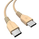 USB-C-auf-USB-C-Ladekabel, 60 W, stark geflochtenes C-auf-C-Kabel, schnelles Laden, Typ-C-Datenkabel, kompatibel mit iPhone 15, iPad Pro 2022, MacBook Pro, Samsung S24/S23/S22/S21/A54/A14/A04s, Pixel