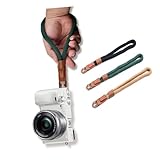 HIAKDOFT Baumwoll Kamera Handschlaufe Handgefertigt Atmungsaktiv Schnell Trocknend Leicht Kompakt Für Wechselobjektiv Digitalkameras Schwarz Retro Stil Wrist Strap