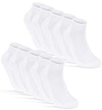 10 Paar SPORT Sneaker Socken Herren Damen Sportsocken Frotteesohle Baumwolle 16200 (39-42 Weiß)