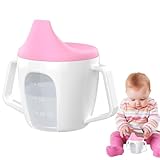 Senermter Schnabeltasse Für Kinder, Trinklernbecher Strohhalm, Schnabeltasse klein kind, Trinklernflasche Kinder Auslaufsicher, Schnabelbecher Rutschsicheren Griffen