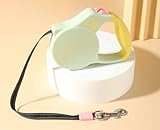 feiling Rollleine Hundeleine Einziehbare Führleine Reflektierend Trainingsleine für Kleine Hunde Katzen Ausziehbare 5 Meter Leine (hellgrün, 3m)