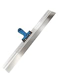 Handelskönig Flächenspachtel Alu mit Softgriff, Blattstärke 0,6 mm, Breite 600 mm, rostfrei, breit mit Stiel, Spachtel für Trockenbau Fassade Fassadenspachtel Flächenspachtel 600 mm