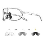 SCVCN Selbsttönend Photochromatische Fahrradbrille Herren Damen Sportsonnenbrille Klar Radsport Radfahren 18