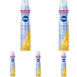 NIVEA Blonde Care Styling Spray, stärkendes Haarspray mit Panthenol & Vitamin B3, Haarlack für strahlend blondes Haar & 24h Halt (Haltestufe 4), veganes Pflegespray (250 ml) (Packung mit 5)