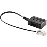 BestPlug 20cm VoIP Telefon Internet Netzwerk Patch DSL LAN Telefon Kabel Adapter, TAE-F Buchse Kupplung weiblich auf RJ45 Stecker männlich, Schwarz