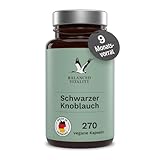 Schwarzer Knoblauch Extrakt 15:1-270 vegane Kapseln für 9 Monate - Geruchsfrei - Fermentiert - natürliches Superfood - ohne Zusatzstoffe - laborgeprüft - Made in Germany - Balanced Vitality