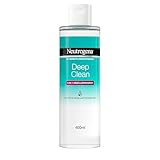 Neutrogena Deep Clean 3-in-1 Mizellenwasser, parfümfreie Gesichtsreinigung ohne Alkohol, sanfter Make-Up Entferner ohne Reiben, Mizellen Reinigungswasser für alle Hauttypen 400 ml