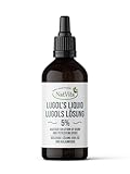 NatVita Lugolsche Lösung 5%, 100 ml, Jod und Kaliumjodid, Laborqualität, Chemisches Reagenz, Braunglasflasche mit Pipette