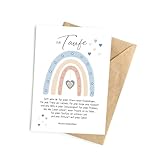 Glückwunschkarte zur Taufe mit Umschlag. Taufkarte Grusskarte Karte Motiv Arche für jungen und Mädchen (KT_002B)