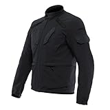 DAINESE Herren Lario Tex Jacket Urban Motorradjacke mit abnehmbaren Protektoren, belüftetes Gewebe, Schwarz, 60