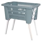 Wäschekorb Wäschesammler Wäschebox Wäschebehälter Korb Wanne tragbar klappbaren Füßen Mintgrün B60xL40xH28/58cm