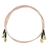 Kisangel 2 Stück Sma Male zu Male Antennenverlängerungskabel Koaxialkabel Hochfrequenz Niedriger Verlust Für Wlan Router Antennenadapter Kompaktes Design Einfach Installation